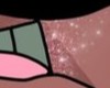 wiping tears