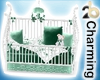green and white crib