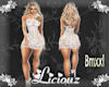 :L:Lace Dress Short Whit