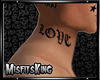 Love Hate Neck Tattoo