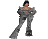 Gray denim overalls UA