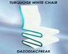 Turquoise & White Chair