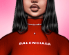 Red Balenci Bodysuit