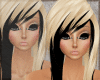 blonde and black hair
