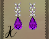 Ivy Earrings Purple Silv