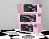 Pink Stacked TVs