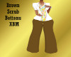 Brown Scrub Pants XBM