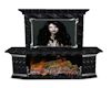 Blk marble fireplace