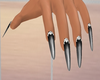 Shiny silver nails