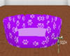 Furry Bed Purple Paw
