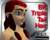 BK Triple Tail Hair Red