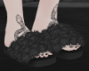 Ash Fur Snake Slippers