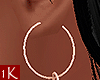 !1K RoseG Cross Earrings