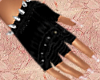 Black Spiked Half Gloves