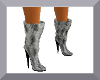 Grey Leopard Fur Boots