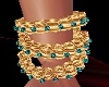 gold teal gem bracelets