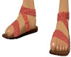 pink strap sandals