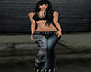 skulls blue pants