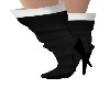BLACK/WHITE FUR BOOTS