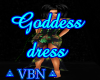 Goddess dress green dark