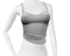 White Fitted Crop Tank