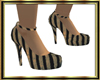 Black&Gold Stripe Heels