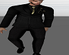 Black tie brooch suit