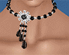 black silver necklace
