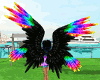 Black & Rainbow Wings