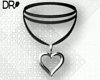 DR- Silver heart choker
