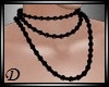 {D} Black Pearl Necklace