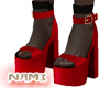 Heels + Stockings Red