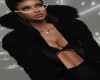 llAr Fur Coat black