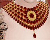 india necklace red gold