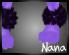 purple fur anklet L