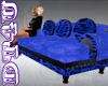 DT4U Blue Leop Fur Couch