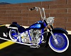 blue motorcycle harley