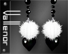 -V- White Fur Earrings