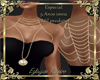 body chain , pearls gold