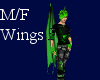 (V) green Demon Wings