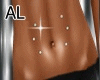 AL)Belly Piercings white