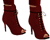 Red short laced boots