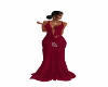 Burgandy Low Plunge gown