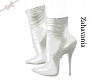 z- White Leather Boot