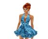 Aqua Tiered Mini Dress