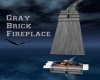 Gray Brick Fireplace