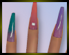Multi-Colored Neon Nails