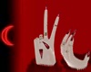 ☾ Red stiletto nails