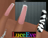 Pink Zebra Nails w/Rings