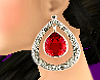 *T* Red Drop Earrings